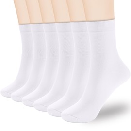 Corlap Women's Thin Cotton Socks 6-Pairs Gift Box Soft Bootie Dress Above Ankle Crew Socks