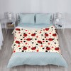 Abucaky Cute Ladybugs Pattern Fleece Throw Blanket Ultra Soft Cozy