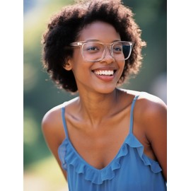 VISOONE Blue Light Blocking Glasses Square with Anti Computer Glare for Gaming Women and Men MONTANA