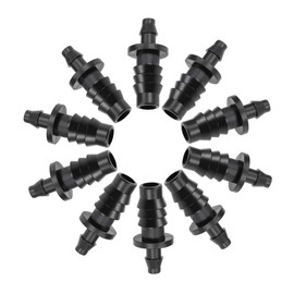 sourcing map Barb Drip Pipe Connector 4mm and 8mm Inner Diameter Hose Fitting Straight for Garden Agricultural Irrigation System, Plastic 10pcs