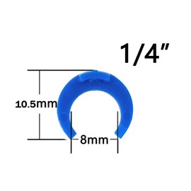 JIUWU 1/4 inch Locking Clips 50 PCS Reverse Osmosis Clip ro Water line Clips Blue Clip for Locking Quick Connect Fittings for RO Reverse Osmosis Water Filter Fittings