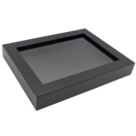Black 13x13 Wood Shadow Box Display Frame with Black Acid-Free Backing UV Acrylic & Hanging Hardware - with 3/4" Usable Depth - Great Baby Shadow Box Shadowbox