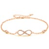 Infinity Anklet Bracelet 925 Sterling Silver Endless Love Symbol Ankle