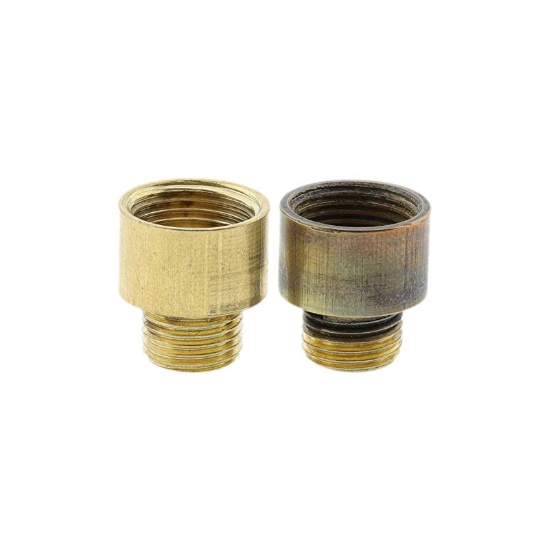 Lampholder-Adapter Convert 1/2" to 10mm Thread in Raw Brass