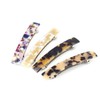 4Pcs French Design Hair Barrette Barrette Hair Clips Tortoise Shell