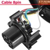ETUKER 13-Pin Pre-Wired Towing Hitch Socket, Trailer Socket 13-Pin with