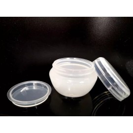 meliars Pomadera De Plástico 5/10/30 Ml Con Liner Y Tapa (60 Pzs)