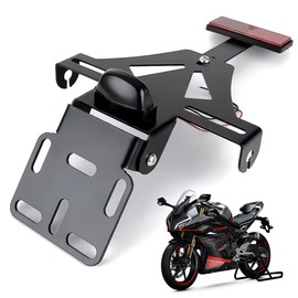 Motorcycle Number Plate Holder, Universal Number Plate Holder, Adjustable Angle Motorcycle Number Plate Holder, with Number Plate Reflector, Compatible with Most Common Motorcycle Models