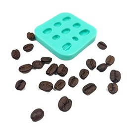 Coffee beans (Real size coffee beans)- candle making molds - Soap making molds Silicone mold NC004