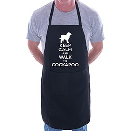 Print4U Keep Calm Walk The Cockapoo Dog Lover BBQ Cooking Novelty Apron Black