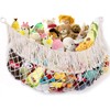 Large Stuffed Animal Storage - Upgraded [56in Wide/Handwoven Macrame/Cream] Toy
