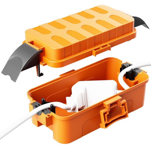 Flemoon Outdoor Electrical Box Waterproof with Detachable Shield Covers, IP55