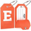 Shacke Initial Luggage Tag with Full Privacy Cover and Stainless