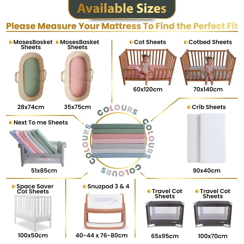 Bunnyjik GOTS Organic 2 x Cot Sheets 120x60 Fitted -