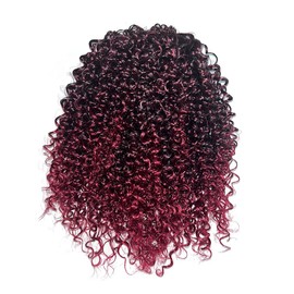 Afro Ponytail Extension - American Curly Short Hair in Afro Ponytail - American (1B/BUG#, 12")