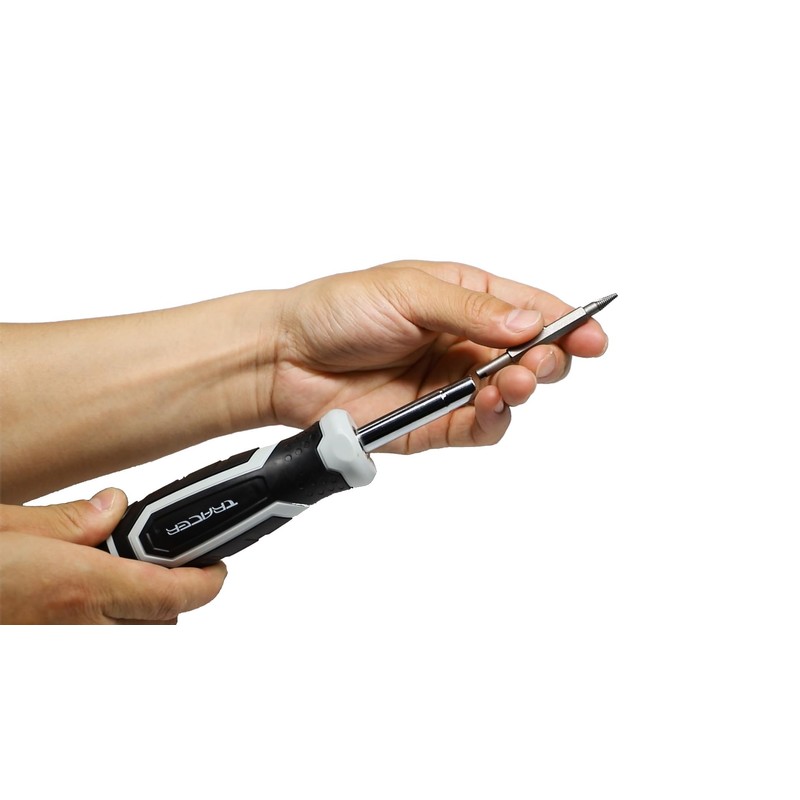 18-in-1 Multifunction Screwdriver TRACER | Reversible Screwdriver with Cross/Slotted/Torx/Pozi/Square Bits
