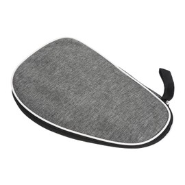 PATIKIL Table Tennis Paddle Case Table Tennis Racket Case Soft Cover Container Bag Shell Shape for Sports Accessories Gray