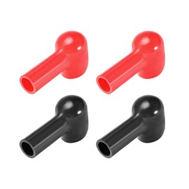 uxcell Battery Terminal Insulating Rubber Protector Covers for 14mm Terminal 8mm Cable Red Black 2 Pairs
