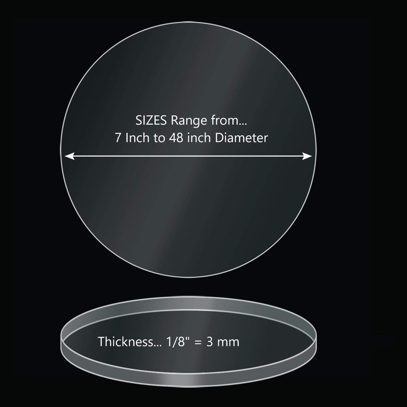 ONE Laser Cut Clear Acrylic Blank Round Disc: Smooth Edge