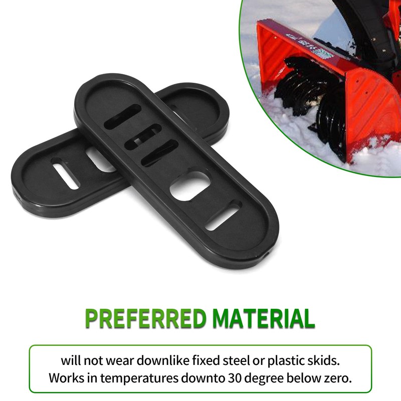 Vkinman 490-241-0010 Snowblower Slide Shoes Skid Shoe with Mounting Hardware