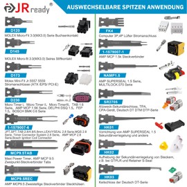JRready ST5352-01 Release Tool, Upgraded Terminal Removal Tool with 1 Handle for Storage & 26 Tips for Replacement, Pin Tool for German AMP TE Molex Delphi JST JPT Harting