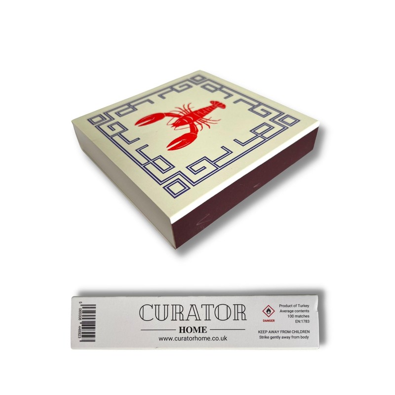 Curator Startseite Lange Sicherheitsstreichhölzer I Stilvolle Hummer Design Quadratische Streichholzschachtel