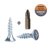 (Pack of 100) Zinc Plated Steel Wood Screws 2.5 x
