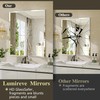 Frameless Bathroom Mirror, 18" x 26" Beveled Wall Mirror