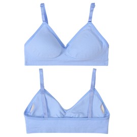 MIK-QUE Girls Seamless Training Bras Adjustable Straps Sports Bras 8-10,10-12,12-14