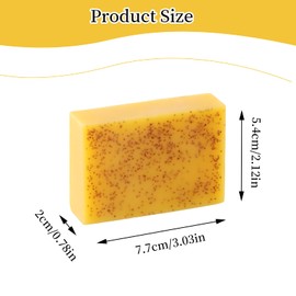 Pack of 2 Turmeric Lemon Soap with Foam Mesh - Handmade Brightening Face and Body Soap with Kojic Acid - Natural, Moisturising Gentle for All Skin Types