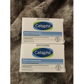 Cetaphil ❤️2 Pack ~ Cetaphil Gentle Cleansing Bar for Dry, Sensitive Skin 4.5 oz