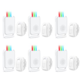 KCMYTONER Wireless Motion Sensor Door Chime,Doorway Motion Sensor Alarm, Door Chime for Business when Entering, Wireless Door Chime,918FT,Doorbells with 32 Different Melodies for Business,6PK