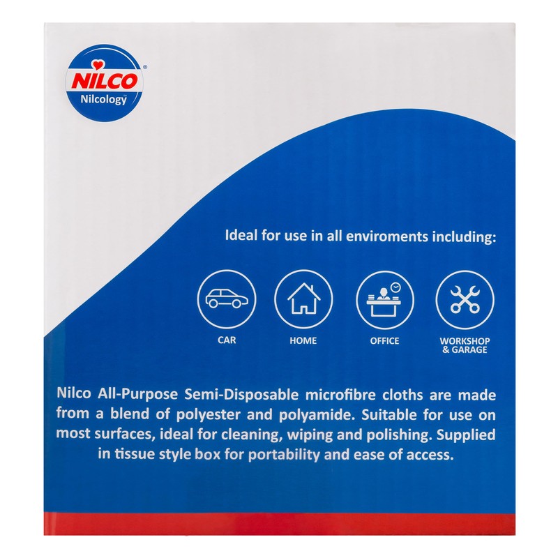 Nilco All-Purpose Laser Cut Microfibre Cloths for Efficient Cleaning -