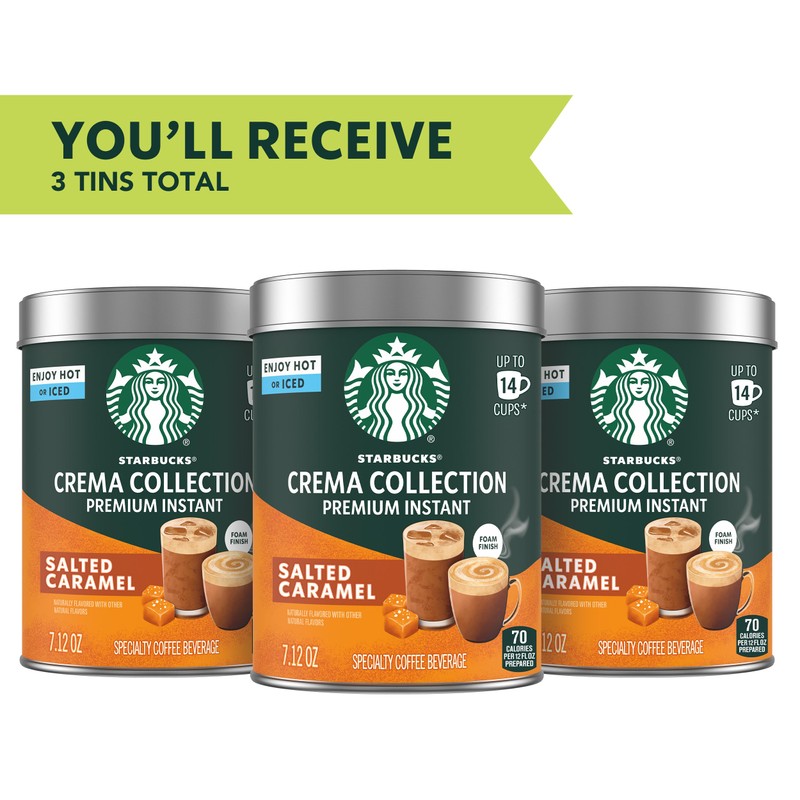 Starbucks Crema Collection Premium Instant Salted Caramel Flavored Instant Coffee,