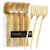 Novelty Modern Flatware, Cutlery, Disposable Plastic Salad forks Luxury Gold