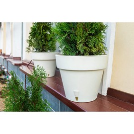 Santino Self Watering Planter Latina 11.8 Inch Terracotta Flower Pot with Bottom Watering and Water Level Indicator for Indoor/Outdoor use for All Plants, Flowers, Herbs