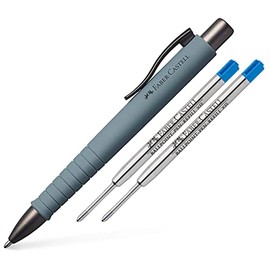 Faber-Castell - Poly Ball XB Ballpoint Pen (Urban Stone Grey, Ballpoint Pen + Refills)