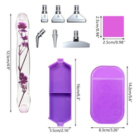 Monsully Diamond Painting Pens Kits, Diamond Drawing Pen Accessories, Diamond Art Pens Stainless, 5D Diamond Art Pen Tools, Stainless Steel Metal Pen Tips for Painting Craft DIY Nail Art