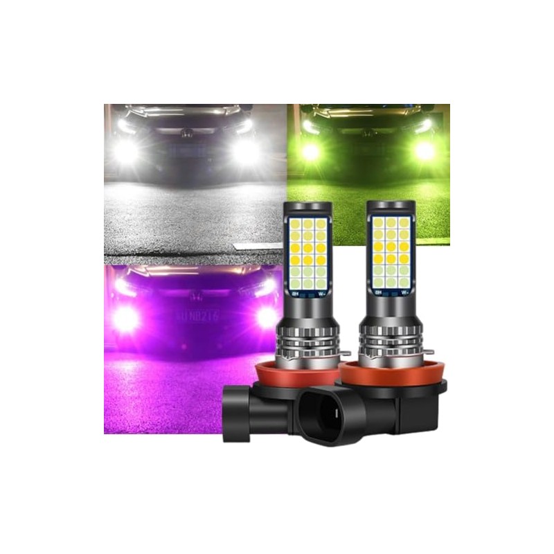 [EternaBright] Car LED Fog Lamp, 3 Color Switching, H8, H11,