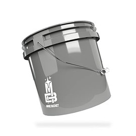 MAGIC BUCKET Wash Bucket for Car Hand Wash Grey 3.5 US Gallons Approx. 13 Litres Compatible with Grit Guard, Detail Guardz Dirt Lock, Chemical Guys Dirt Trap, Gamma Lids