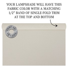 FenchelShades.com Lampshade 9" Top Diameter x 18" Bottom Diameter x 13" Slant Height with Washer (Spider) Attachment for Lamps with a Harp (Linen Ivory)