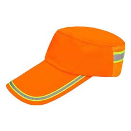Breathable Mesh Baseball Cap with High-Visibility Reflective Strip Sanitation Cap Greening Worker Cleaner Postal Sun Hat Orange