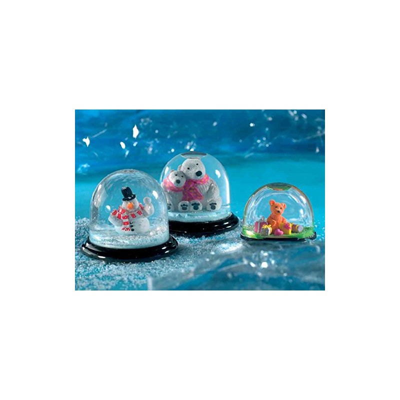 FIMO 70 x 52 mm Oval Snow Globe, Transparent