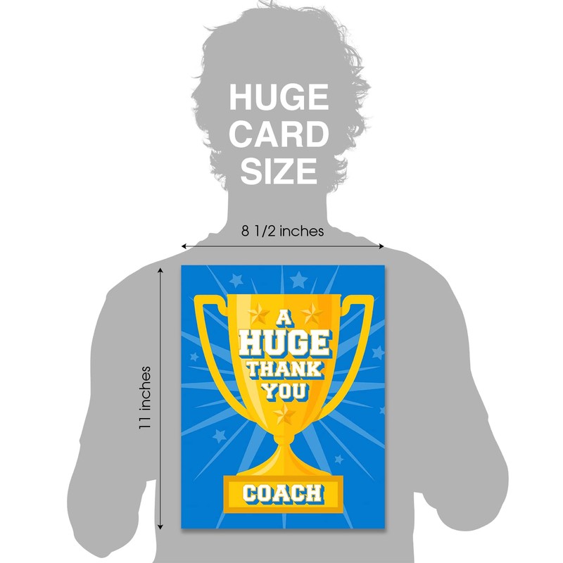 Canopy Street Large Thank You Coach Greeting Card / 8.5"