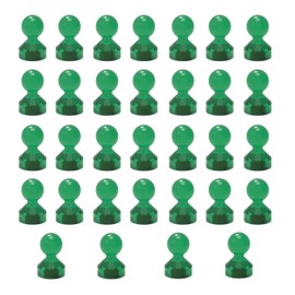 MHDMAG Magnetic Push Pins Powerful Push Pin Magnets for Fridge Whiteboards Calendars Maps in School & Office Pack of 32,Green