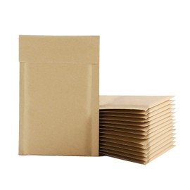 50pcs 4x8 Natural Kraft Bubble Mailers Self Seal Padded Envelopes