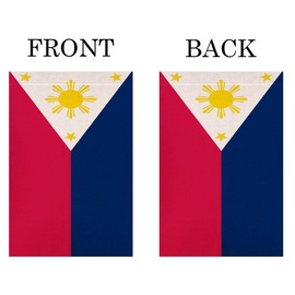 Philippines Filipinos Garden Flag,Garden Decoration Flag,Indoor and Outdoor Flags,Celebration Parade Flags,Anniversary Celebration, Country Day, Linen Fabric,Double-Sided.