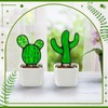 Sunnychicc 4 Set of Mini Cactus Plant Stained Glass with