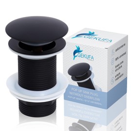 Sink Drain Fitting Without Overflow Drain Fitting Pop Up Valve Washbasin Drain Valve Click Clack Black