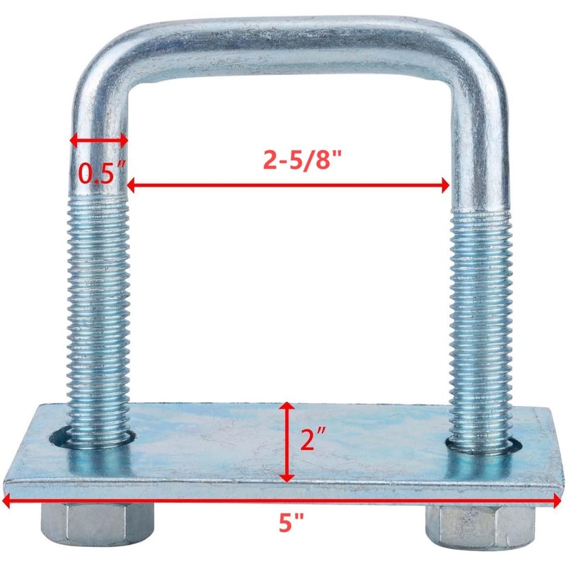 MYZHRE 4 Pack Leaf Spring Clamp Kit, 2-5/8 inch Width